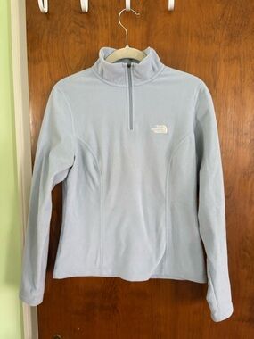 The North Face Soft Pale Blue Quarter-Zip Fleece